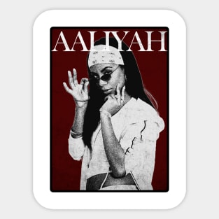 Aaliyah art drawing Sticker